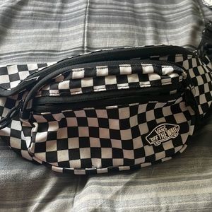 Black and white checkered van fannypack